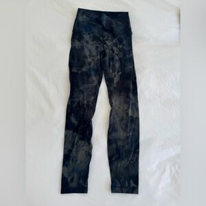 Lululemon Align Black Tie-Dye Leggings size 4 - 25 inch